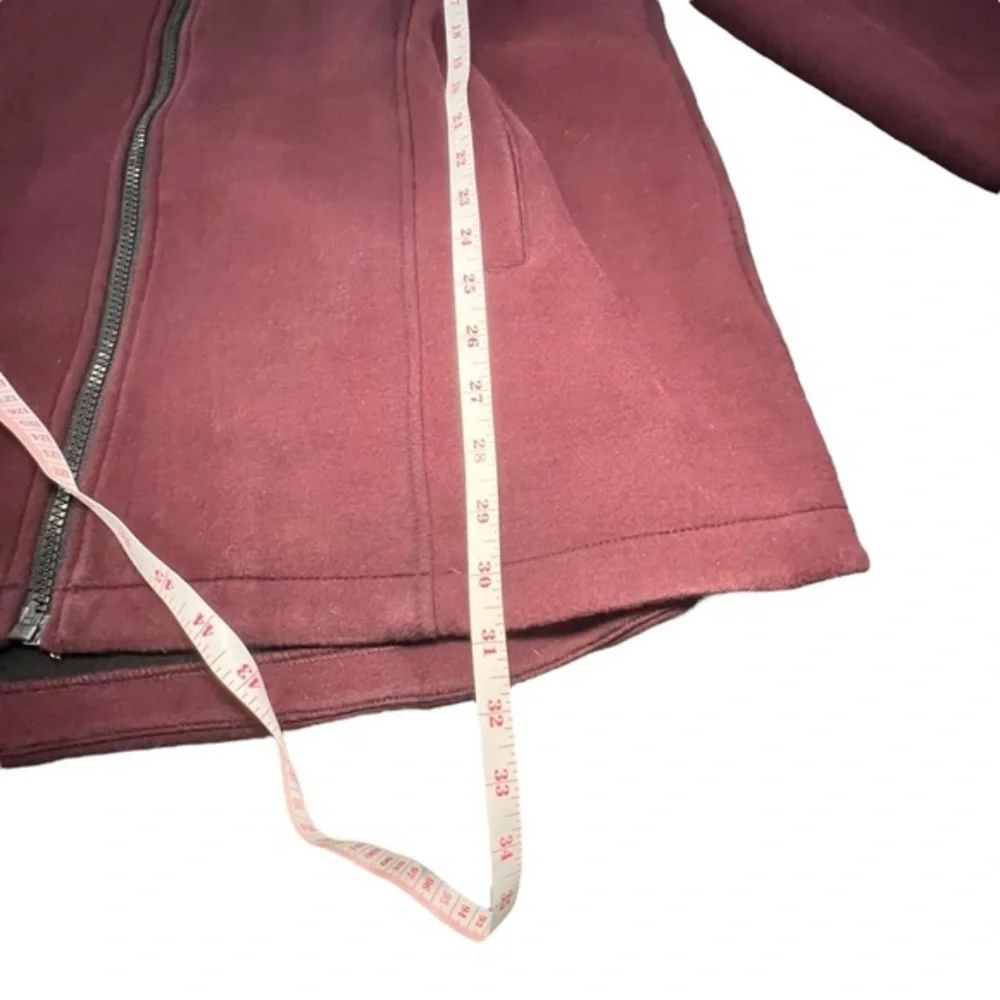 Andrew‎ Marc Scuba Knit Hooded Zip Up Jacket Women’s XXL Burgundy Removable Hood
